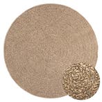 vidaXL Vloerkleed ZIZUR binnen en buiten 120 cm jute look, Huis en Inrichting, Stoffering | Tapijten en Vloerkleden, Verzenden