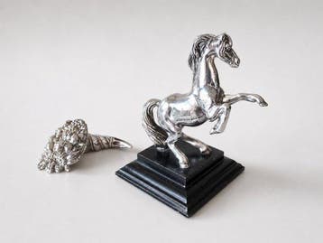 MAGRINO - Beeldje - Set placcato Argento 925 - Cavallo