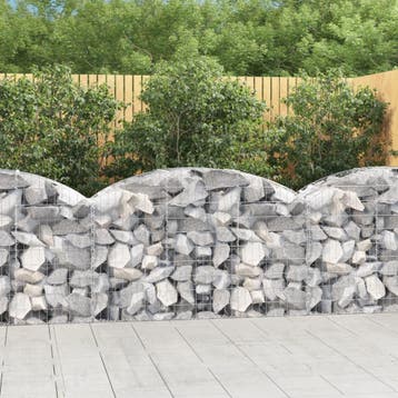 vidaXL Schanskorf gewelfd 150x50x80/100 cm gegalvaniseerd, Verzenden