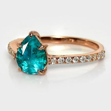 Zonder minimumprijs - Ring - 14 karaat IGI 1,15 ct Zambia, Nieuw