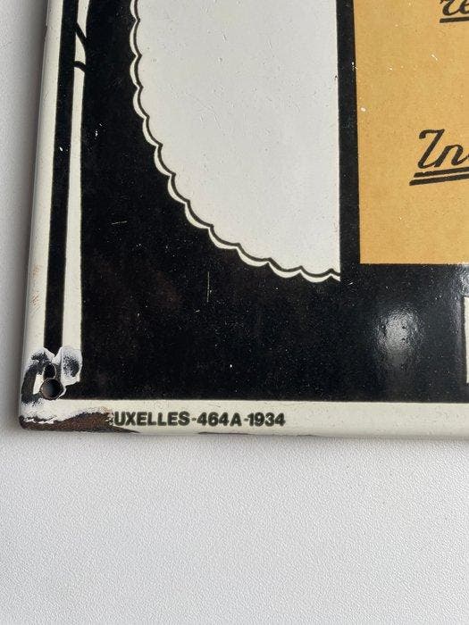 Geëmailleerd reclamebord van Ultra. - Emaille bord - Emaille, Antiek en Kunst, Antiek | Wandborden en Tegels