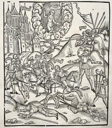 Master of Gruninger Workshop, Virgil - Aeneid - Battle, Antiquités & Art