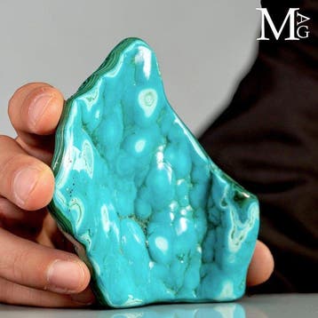Levendige botryoidale chrysocolla met betoverende gepolijste