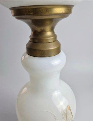 Lamp - Glas, Messing - Tafel in Liberty-stijl