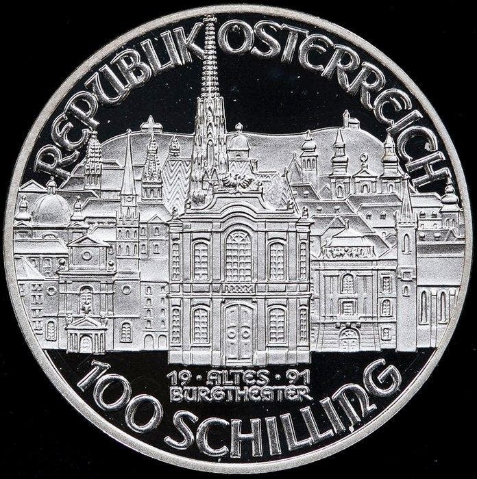 Oostenrijk. 100 Schilling 1991 - Wolfgang Amadeus Mozart in, Postzegels en Munten, Munten | Europa | Niet-Euromunten