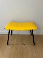 Kruk - Staal, Hout, Synthetisch leder - Vintage bankje