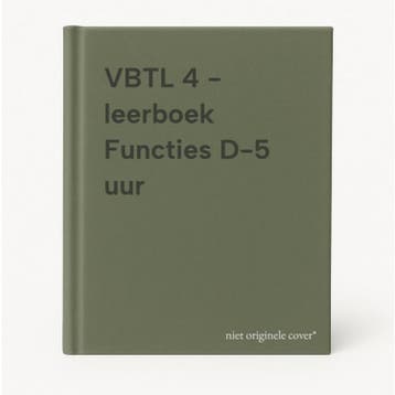 VBTL 4 - leerboek Functies D-5 uur 9789048649853, Verzenden, Gelezen