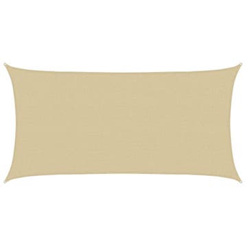 vidaXL Zonneschaduwzeil Beige 2 x 6 m HDPE, Verzenden