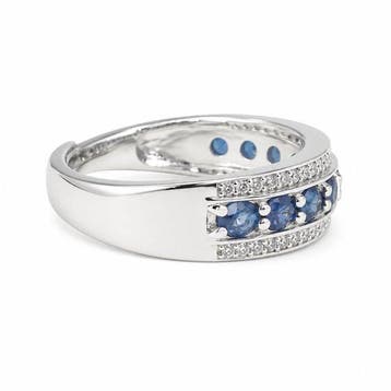 Sans prix de réserve - Bague Plaqué or Saphir - Topaze -