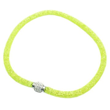 Fako Bijoux - Ketting - Sterrenstof - Disco Dots - Geel/Wit, Verzenden, Nieuw