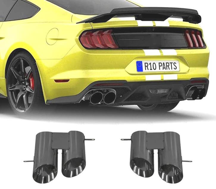 EMBOUTS D´ÉCHAPPEMENT FORD MUSTANG 15-23 LOOK GT500 NOIR BRI, Autos : Pièces & Accessoires, Systèmes d'échappement, Envoi