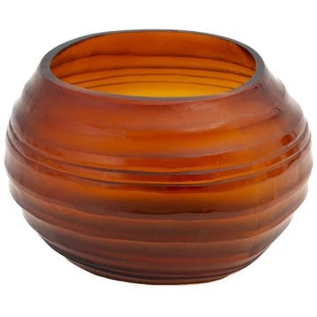 Flamant Vaas Vera, 22x22x14 - Nieuw in verpakking -, Verzenden, Nieuw, Oranje, Glas