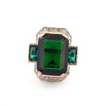 Zonder minimumprijs - Ring - 9 kt. Roségoud, Zilver Spinel -