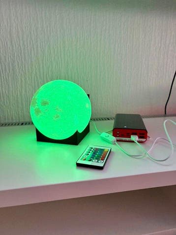 TiWo Design - Tafellamp - biopolymeer - Kleurrijk maanlicht