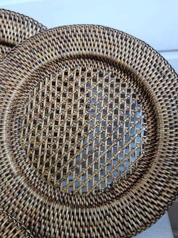 Plat - Rotin - Sous-assiettes en rotin.