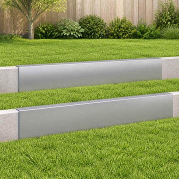 vidaXL Afdekprofiel voor tuinranden 2 st 100 x 5 x 15 cm, Verzenden, Nieuw