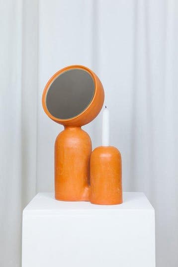 Lola Mayeras - Spiegel - Faience - DE KAPSTER, Antiek en Kunst