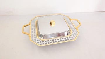 INOXPRAN - Bagno in oro 24 kt - Ovenschaal - Staal, Verguld