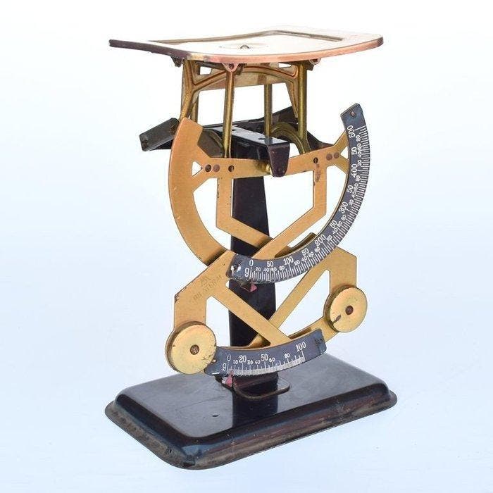 Jakob Maul - Weegschaal - IJzer, Messing, Antiquités & Art, Art | Objets design