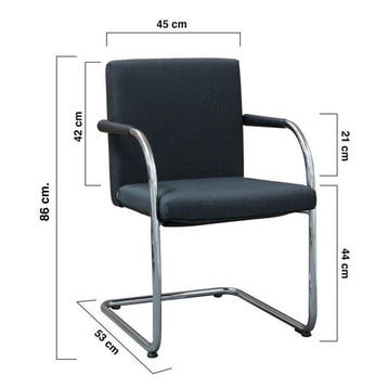 Vitra - Stoel (4) - visasoft - Staal, Bont