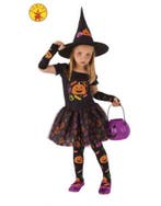 Heks kostuum pompoen kind meisje, Ophalen of Verzenden, Nieuw