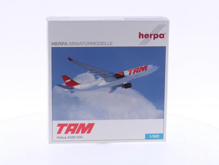 Schaal 1:500 Herpa 502016 TAM - Airbus A330-200 Orgulho..., Hobby en Vrije tijd, Modelbouw | Vliegtuigen en Helikopters, Gebruikt