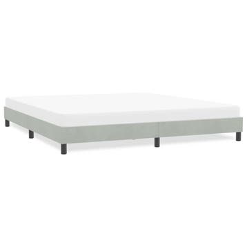 vidaXL Bedframe zonder matras 180x220 cm fluweel lichtgrijs, Huis en Inrichting, Verzenden, Nieuw