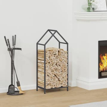 vidaXL Brandhoutrek 40x25x90 cm koudgewalst staal, Verzenden