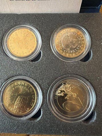 Slovénie. 2007, Kursmünzensatz Slowenien 8 pcs mit CoA (Sans
