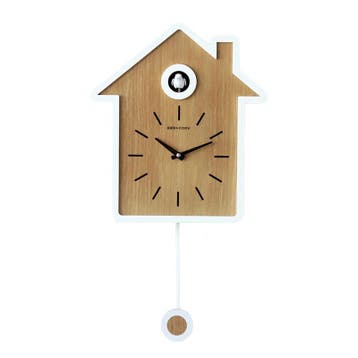 Koekoeksklok Elektrisch Modern Wit - Klok - Wandklok, Verzenden, Nieuw