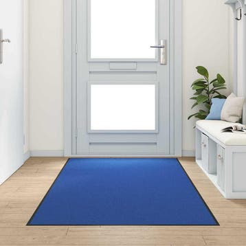 vidaXL Deurmat Blauw en Zwart 120 x 300 cm 100% Polyamide, Jardin & Terrasse, Verzenden