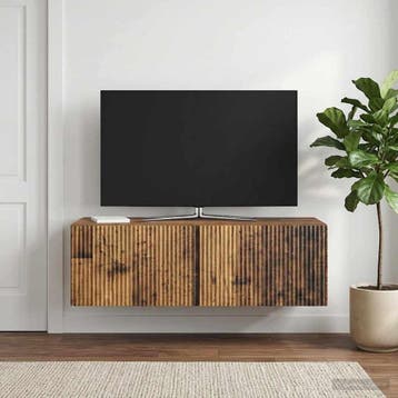 vidaXL Wandmontage TV-kast 98 x 41 x 30 cm Oud hout Bewerkt, Verzenden, Nieuw