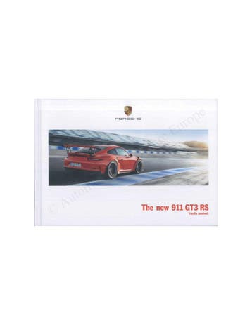 2016 PORSCHE 911 GT3 RS HARDCOVER BROCHURE ENGELS, Nieuw