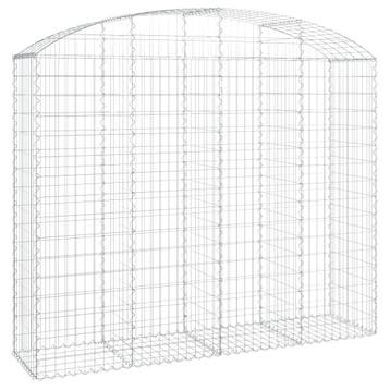 vidaXL Schanskorf gewelfd 200x50x160/180 cm gegalvaniseerd, Verzenden, Nieuw