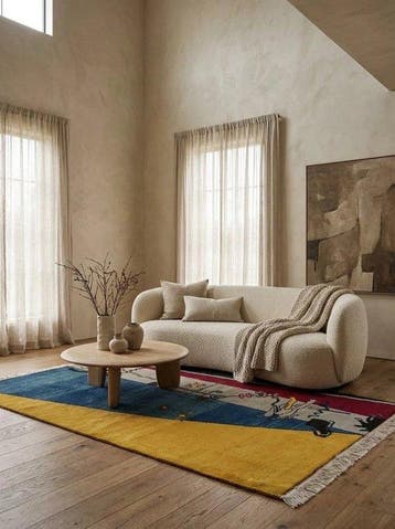 Vloerkleed - 215 cm - 144 cm - 100% zuivere wol Konya, Nieuw