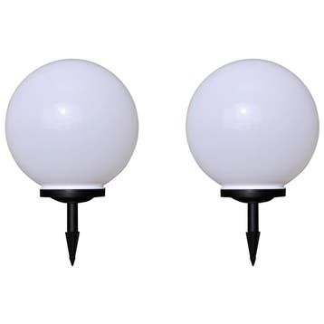 vidaXL Tuinpadlampen 2 st met grondpin LED 40 cm, Tuin en Terras, Verzenden, Nieuw
