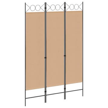 vidaXL 3-Panel Room Divider Beige 120 x 180 cm Stof, Verzenden, Nieuw