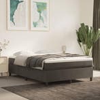 vidaXL Boxspring bed 140x200 cm fluweel donkergrijs, Huis en Inrichting, Verzenden, Nieuw