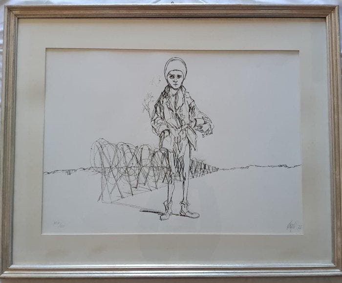Corrado Cagli (1910-1976) - Bambino nel campo di, Antiek en Kunst, Antiek | Overige Antiek