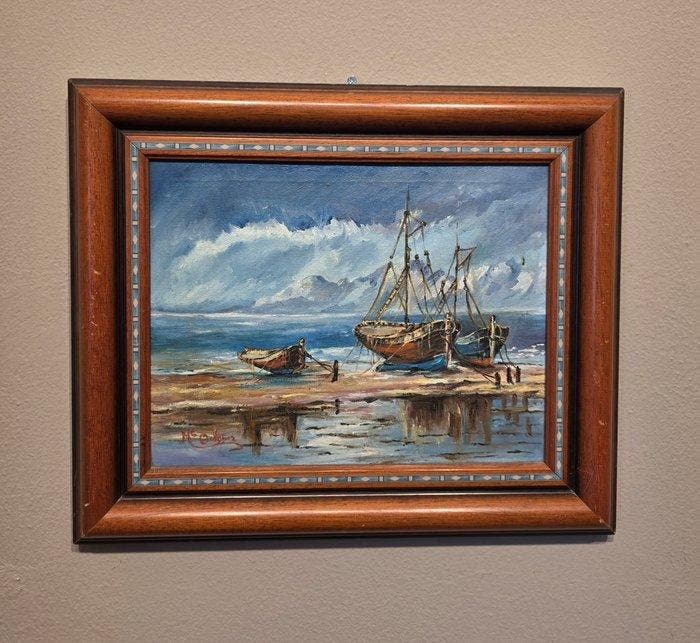 Europese school (XX) - Veduta di mare, Antiek en Kunst, Kunst | Schilderijen | Klassiek