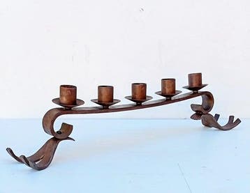 Lampadaire chandelier - fer forgé - candélabre à cinq