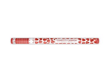 Confetti Kanon Hartjes Rood 80cm, Verzenden