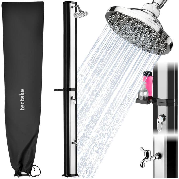 Zonnedouche Ofanto 35 l - zwart/zilver, Bricolage & Construction, Sanitaire, Envoi