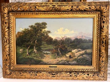 Nicola Palizzi (1820-1870) - Quiete nella valle, Antiek en Kunst