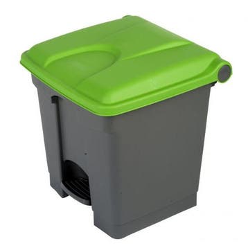 Pedaalemmer | Kunststof (Grijs/Groen) | 30L | Klapdeksel |, Verzenden, Nieuw in verpakking