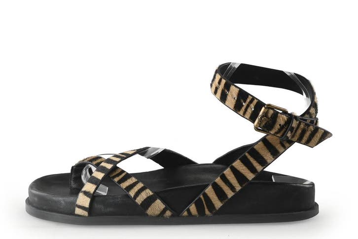 Ba&Sh Sandalen in maat 38 Panter, Kleding | Dames, Schoenen, Overige kleuren, Zo goed als nieuw, Sandalen of Muiltjes, Verzenden