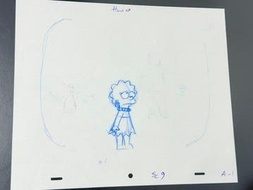 Gracie Films - Originele animatietekening van Lisa Simpson,, Nieuw in verpakking