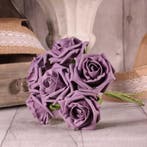 Foamroos Tea Rose Mauve 6 cm 6 stuks, Huis en Inrichting, Nieuw