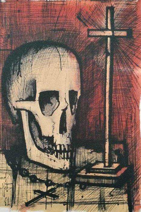 Bernard Buffet (1928-1999) - Vanité, Antiek en Kunst, Antiek | Overige Antiek