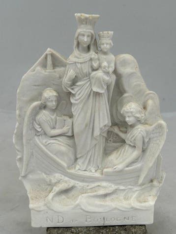 Beeld, Notre Dame de Boulogne - 20 cm - Porselein, Antiquités & Art